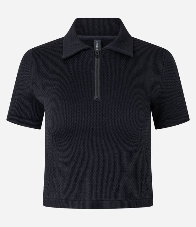 Blusa Polo con Cremallera en Seamless Texturizada 5