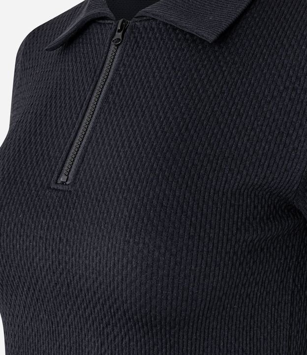 Blusa Polo con Cremallera en Seamless Texturizada 6