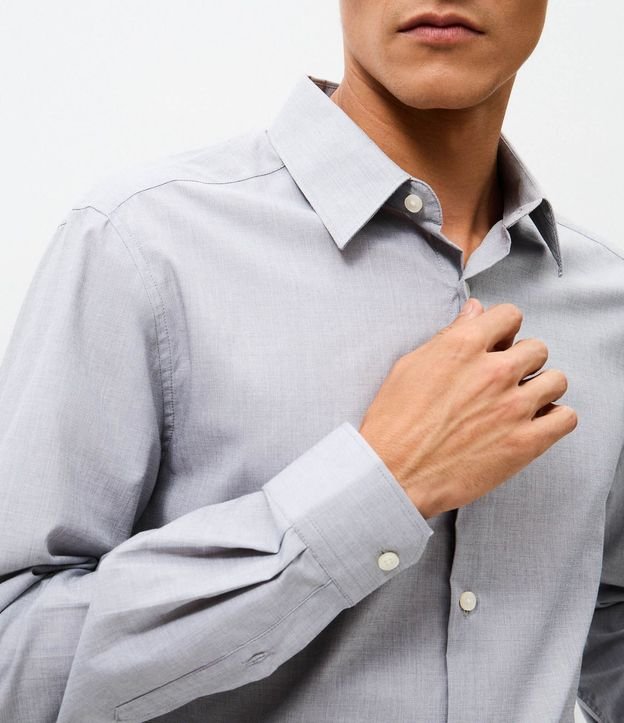 Camisa Regular Básica en Algodón con Manga Larga 3