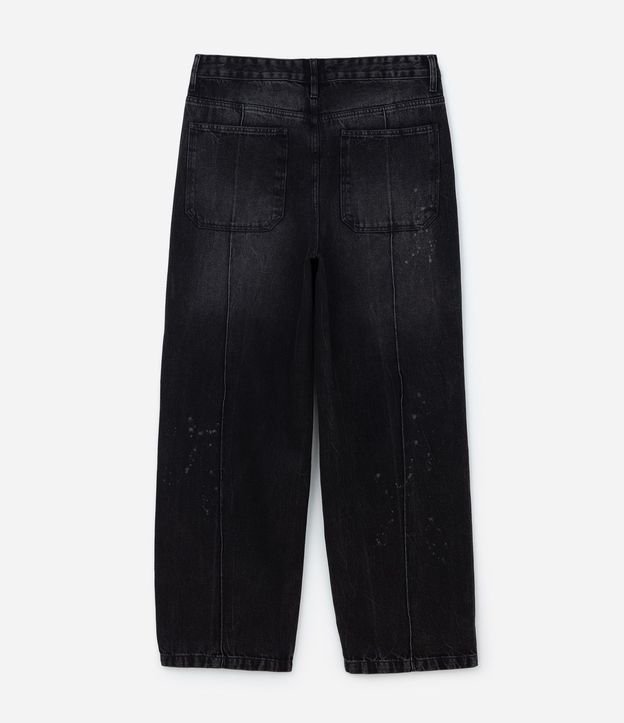 Pantalón Super Baggy en Jeans con Frisos y Efecto de Respingos 7