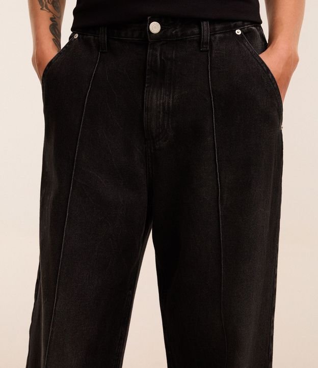 Pantalón Super Baggy en Jeans con Frisos y Efecto de Respingos 4