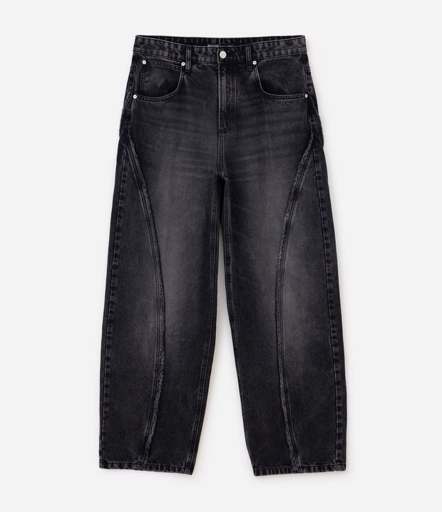 Pantalón Super Baggy en Jeans con Detalles Deshilachados 5