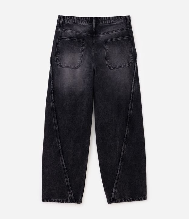 Pantalón Super Baggy en Jeans con Detalles Deshilachados 6
