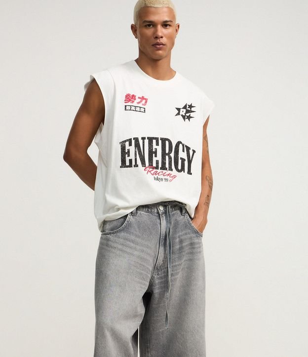 Bermuda Jorts Super Baggy en Jeans con Cinturón Lazo 4