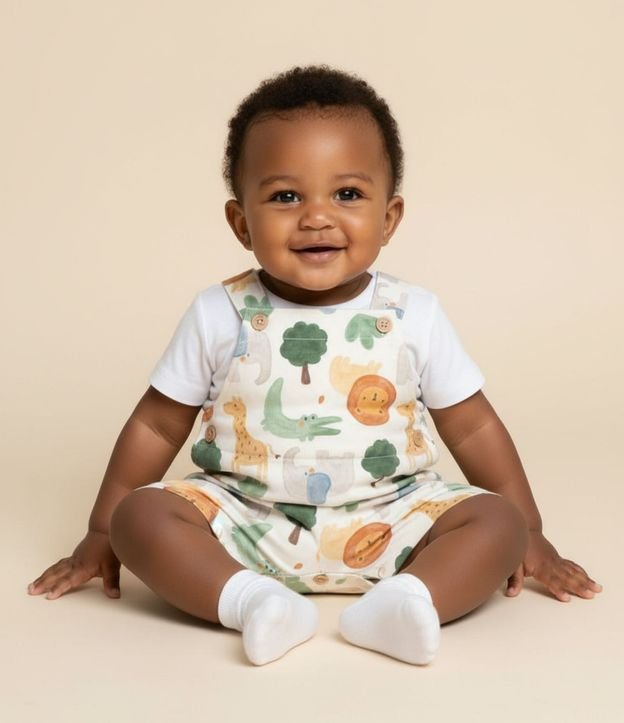 Peto Infantil con Estampa Animalitos - Talle 0 a 18 meses 1