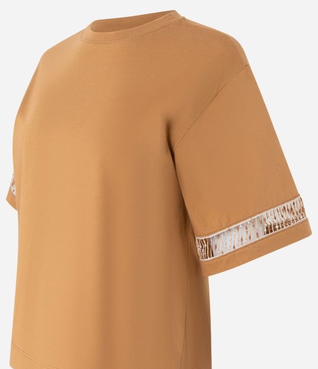 Blusa Boxy en Algodón con Entremedios en la Manga 6