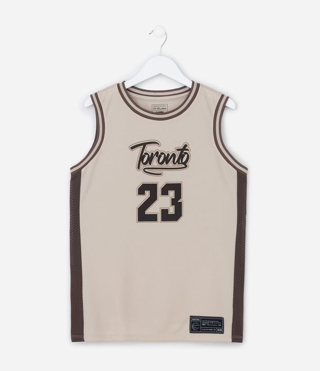 Musculosa Deportiva Infantil con Estampa Baloncesto Toronto - Talle 5 a 14 años 2