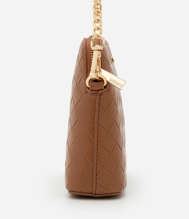 Cartera Transversal Pequeña con Efecto Tressê y Correa de Cadena 3