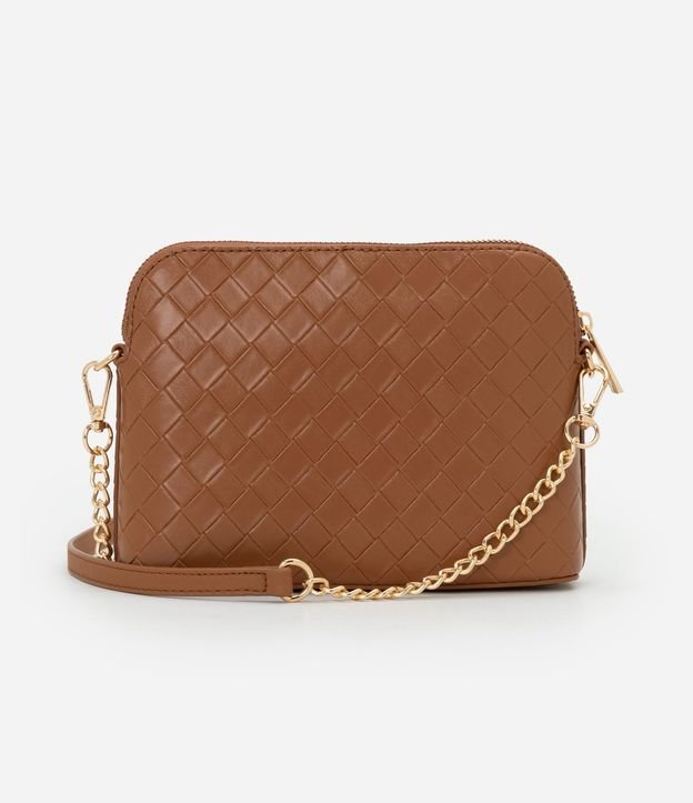 Cartera Transversal Pequeña con Efecto Tressê y Correa de Cadena 4