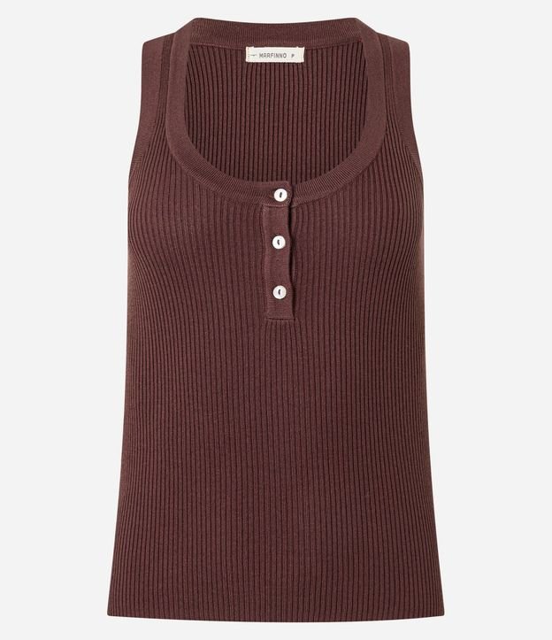 Blusa Básica Acanalada en Punto con Escote U 6