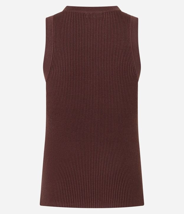 Blusa Básica Acanalada en Punto con Escote U 8
