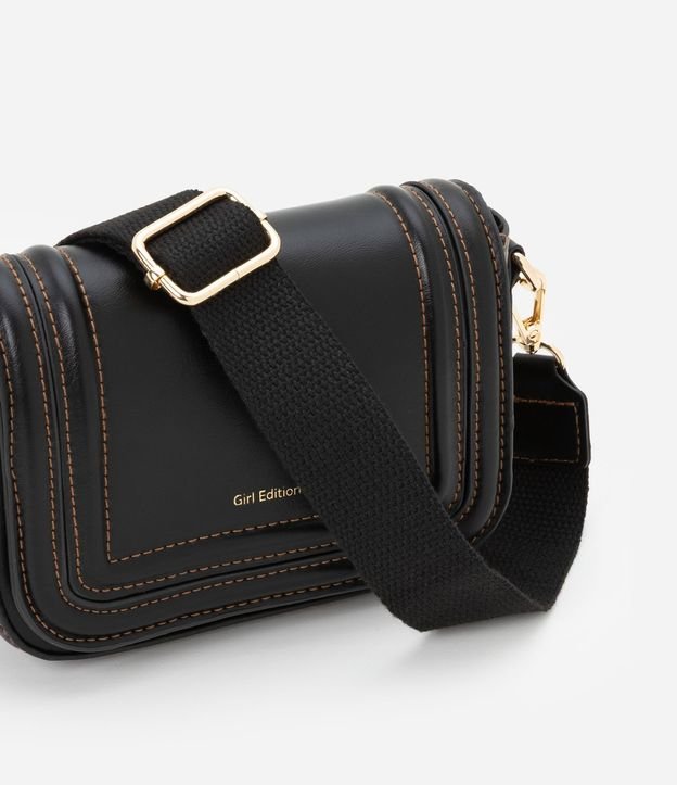 Cartera Transversal Infantil con pespunte Contrastante - Talle único 6