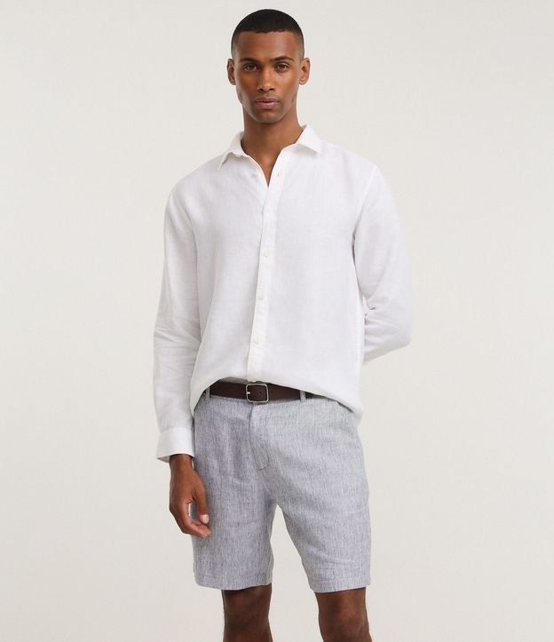 Bermuda Slim Texturizada en Lino con Algodón 5