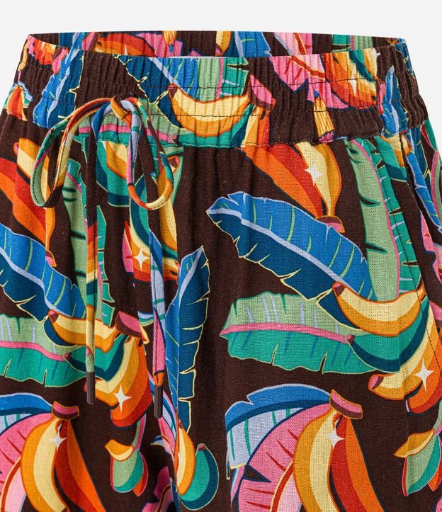 Short Runner en Viscolino con Estampa Tropical 7