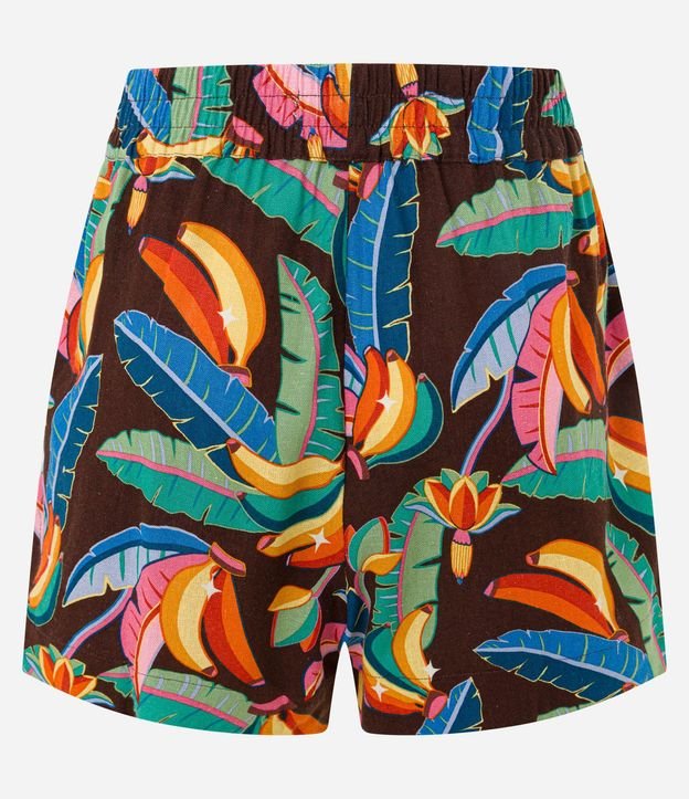 Short Runner en Viscolino con Estampa Tropical 8