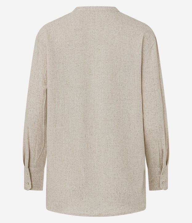 Camisa Texturizada en Viscolino y Cuello Padre 6