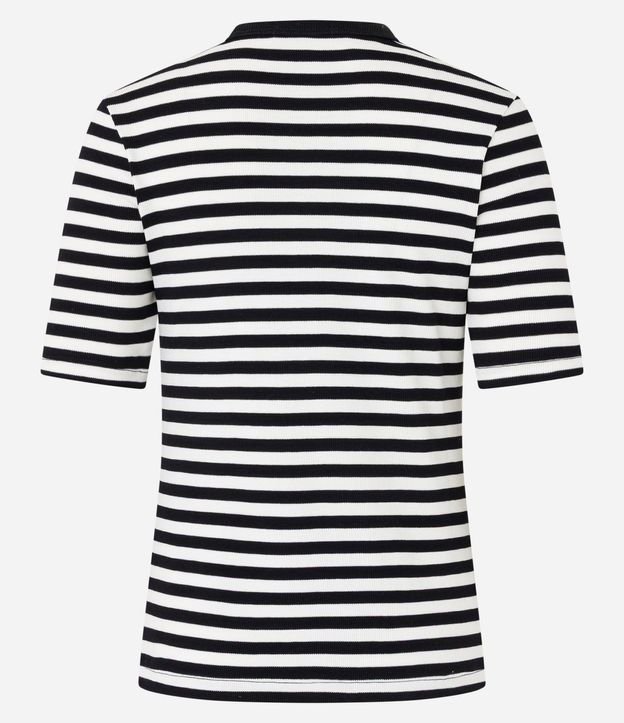 Blusa Slim Rayada en Rib con Textura Acanalada 7