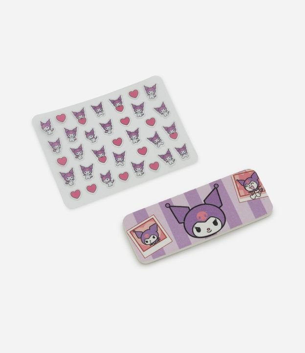 Conjunto de uñas postizas con lima, adhesivos y piedras decorativas Kuromi Alchemia 4