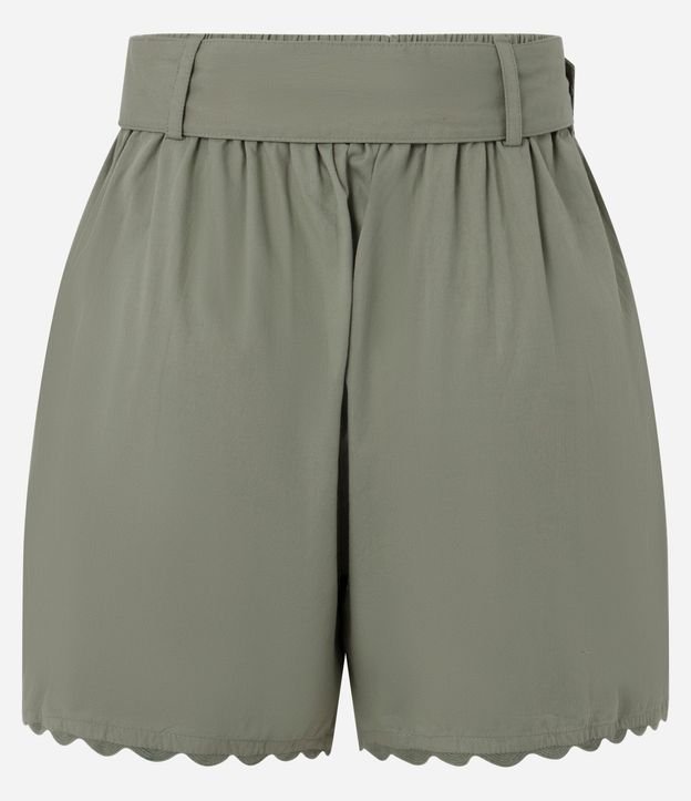 Short en Cambraia con Abalorios en la Hebilla del Cinturón 6