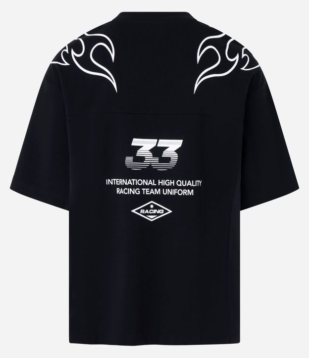 Remera Oversized en Malla con Estampa Lettering y Maori 6