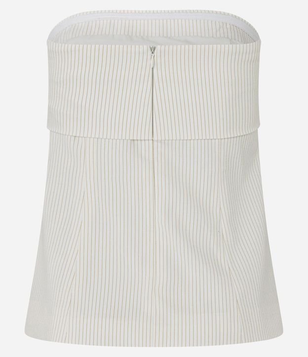 Blusa Sastrería con Escote Virado y Rayas de Tiza 6
