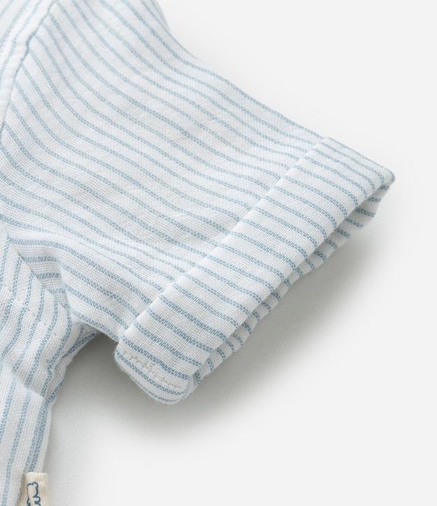 Conjunto Infantil en Tricolina con Estampa de Rayas - Talle 0 a 18 Meses 10