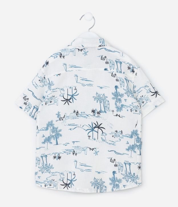 Camisa Infantil con Estampa Palmeras - Talle 5 a 14 años 3