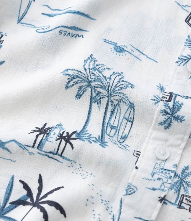 Camisa Infantil con Estampa Palmeras - Talle 5 a 14 años 6