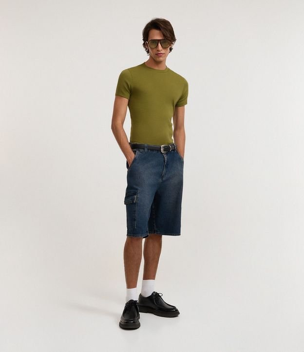 Bermuda Baggy Cargo en Jeans