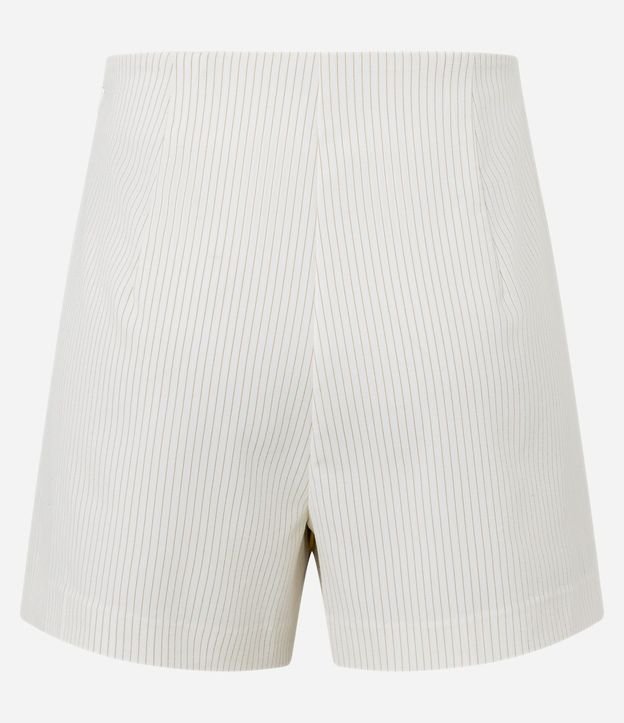 Short Pollera Sastre Listrado con Botones y Solapa en el Traspase 6