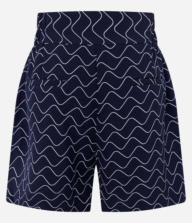 Short Recto en Sastrería con Cintura Alta y Estampado Geométrico 2