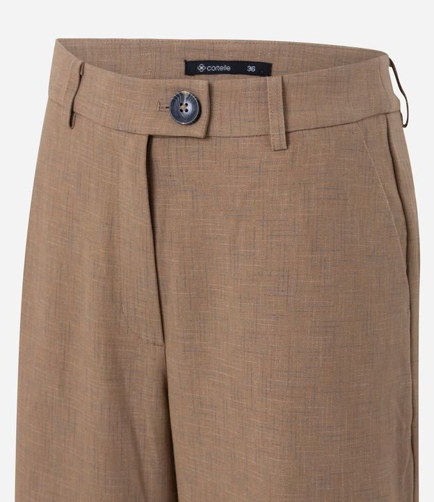 Pantalón Wide Leg Sastrería con Estampa de Cuadros Punteada 9