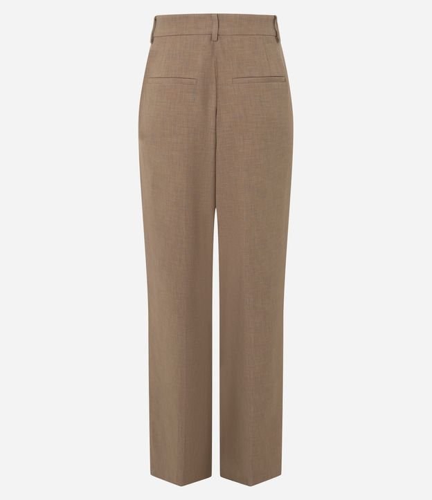 Pantalón Wide Leg Sastrería con Estampa de Cuadros Punteada 10
