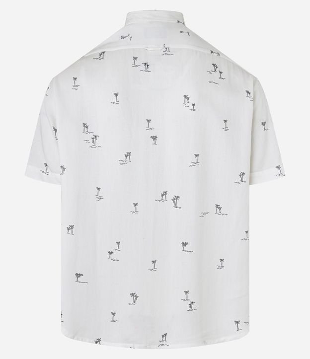 Camisa Relaxed en Viscosa con Estampa de Palmeras 6