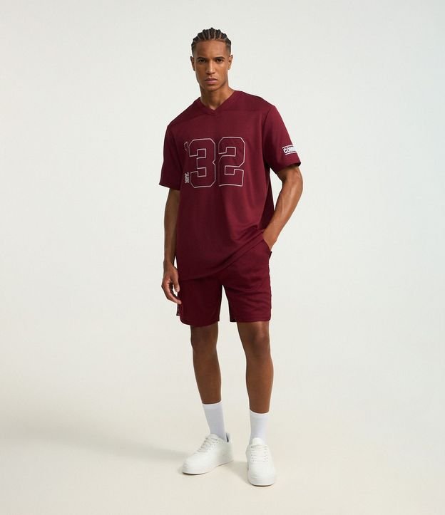 Bermuda Deportiva en Tecnologia Dry con Estampa Lateral Lettering