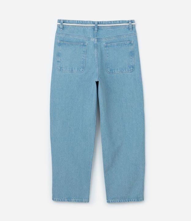 Pantalón Baggy Relaxed en Jeans con Cordón en la Cintura 8