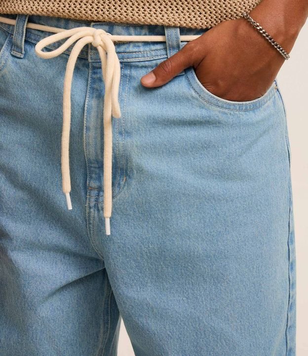 Pantalón Baggy Relaxed en Jeans con Cordón en la Cintura 5