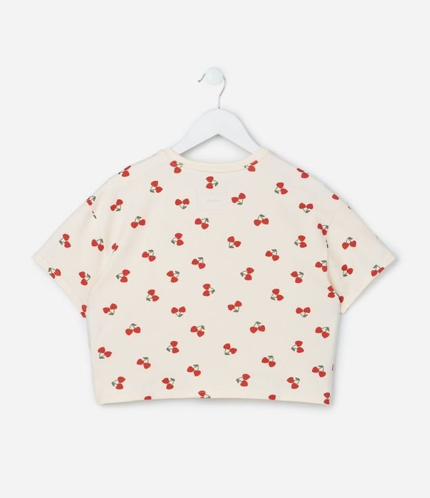 Remera corta Infantil con Estampa Cerezas - Talle 5 a 14 años 3