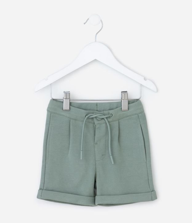 Bermuda Infantil en Piquet con Bajo Plegado - Talle 1 a 4 años