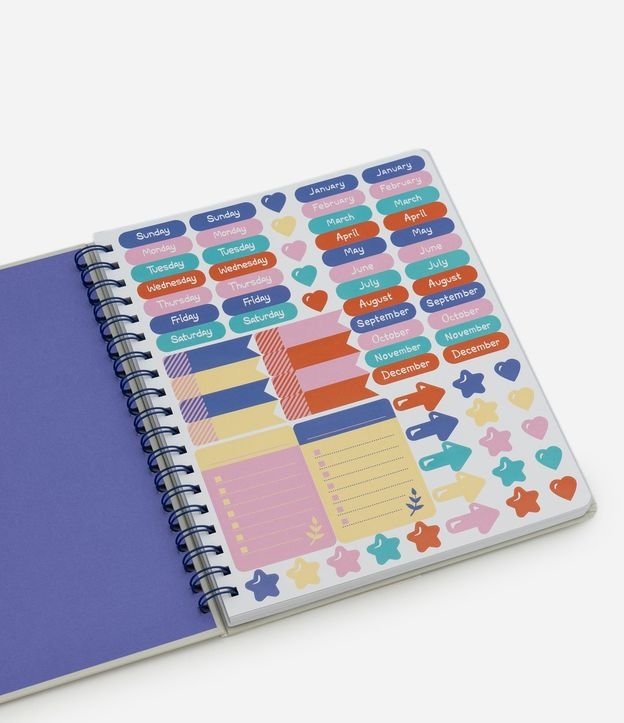 Planner Capa Dura con Figuras y Estampa de Ojo Turco 5