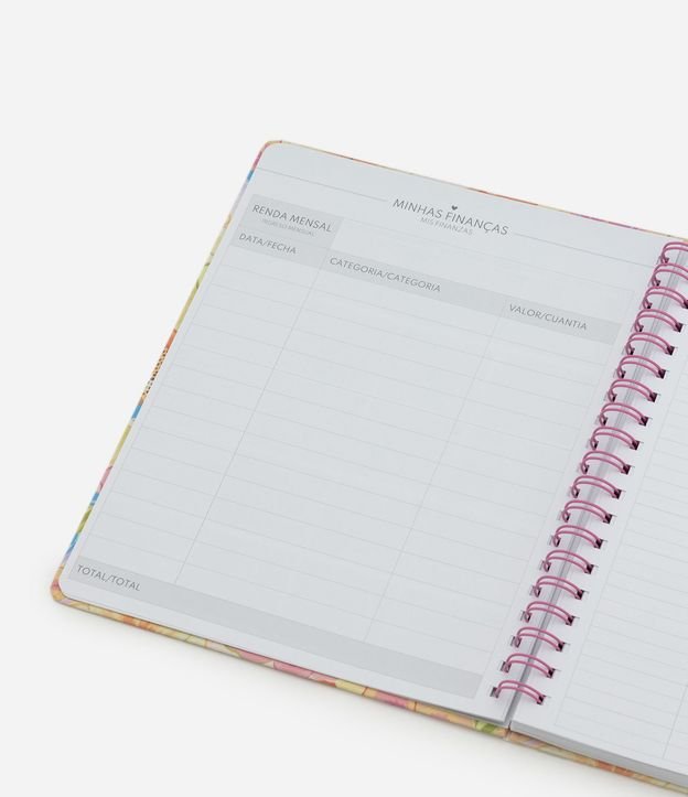 Planner de Capa Dura con Estampado Floral 4