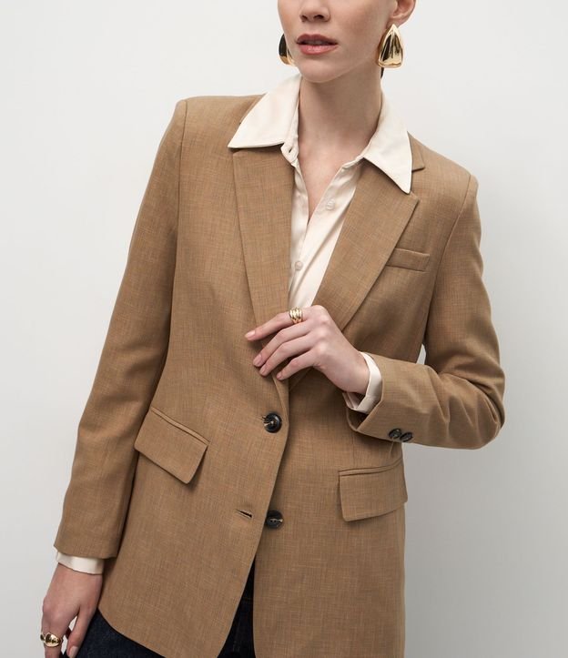 Blazer Comfort Alfaiatado con Solapas y Puntadas 5