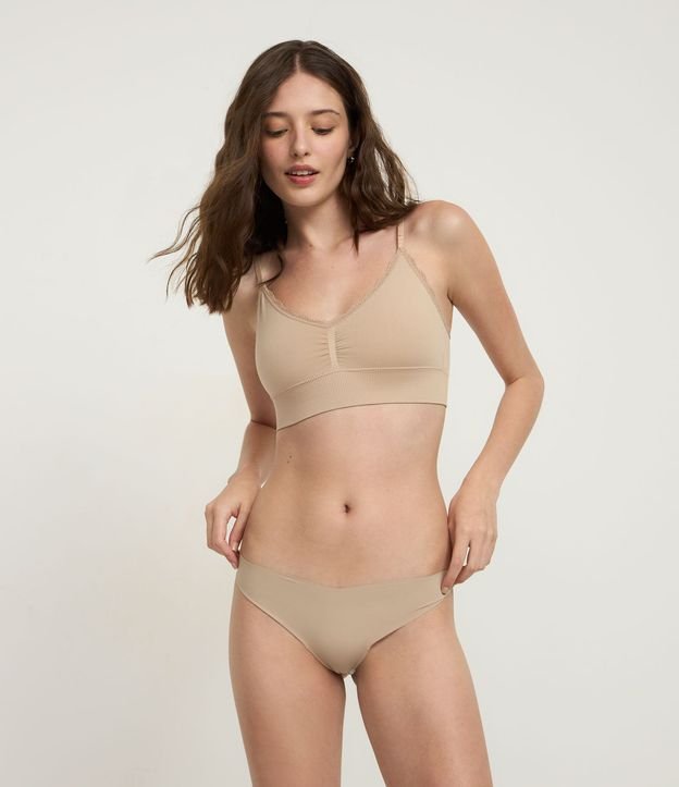 Soutien Top alargado Seamless con Detalle de Encaje 3