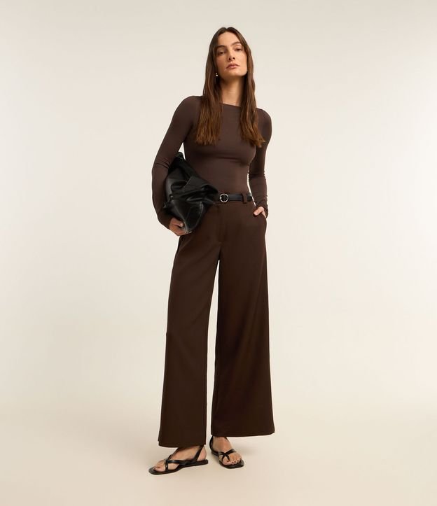 Blusa Regular en Poliamida con Escote Canoa 2