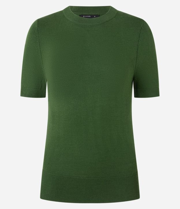 Blusa Básica de Punto con Cuello Redondo 7