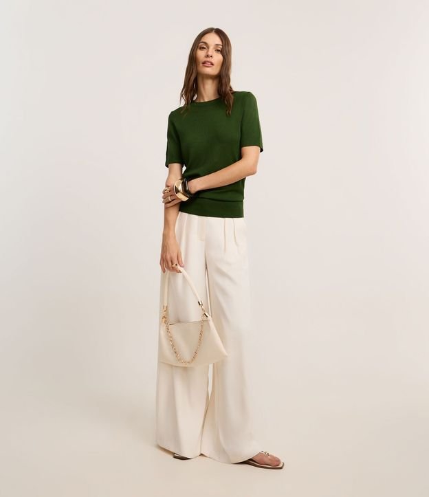 Blusa Básica de Punto con Cuello Redondo 2