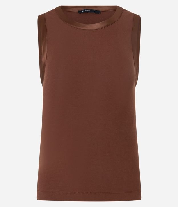 Blusa de Punto con Detalle en Satén 6