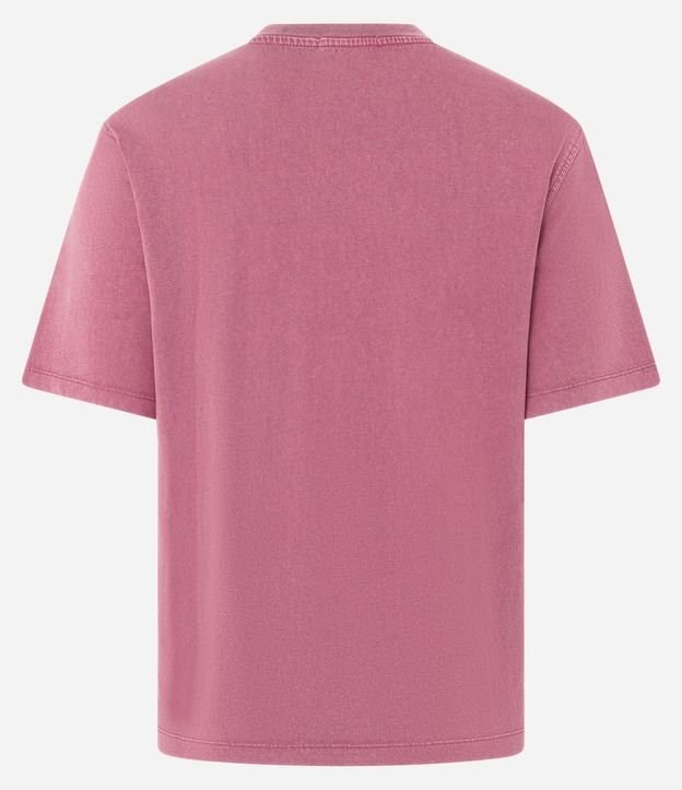 Blusa T-shirt en Algodón Desteñido con Manga corta 7