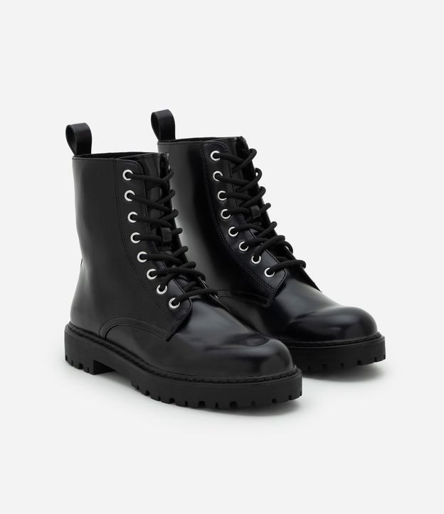 Bota Coturno en PU con Cordón 2