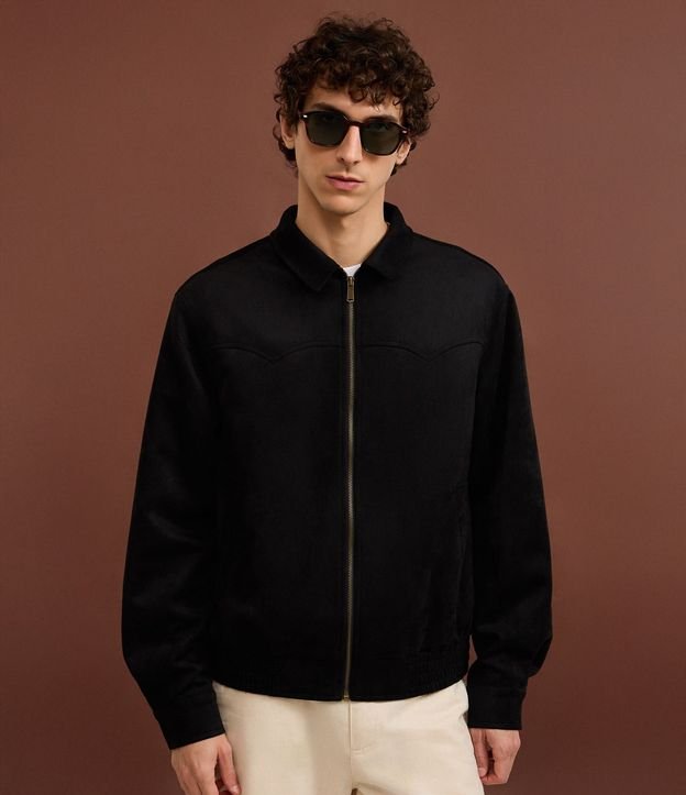 Campera con Detalles en Recorte y Bajo con Elástico 4